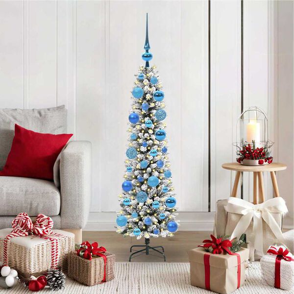 vidaXL Artificial Christmas Tree with 150 LEDs with Stand White 120 cm