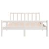 vidaXL Bed Frame without Mattress White Solid Wood King Size