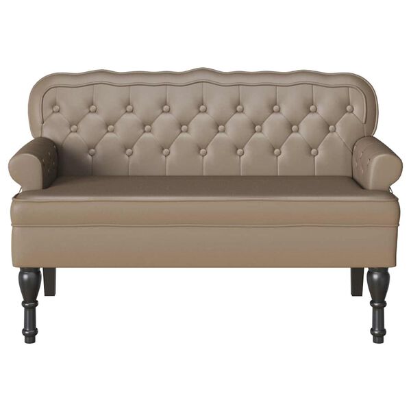vidaXL Bench Cappuccino 119.5 x 64.5 x 75 cm Faux Leather