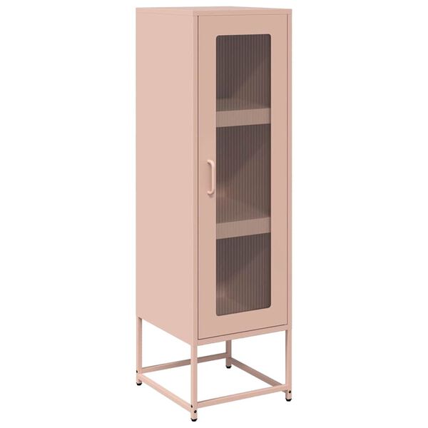 vidaXL Highboard Pink 36x39x123 cm Cold-rolled Steel