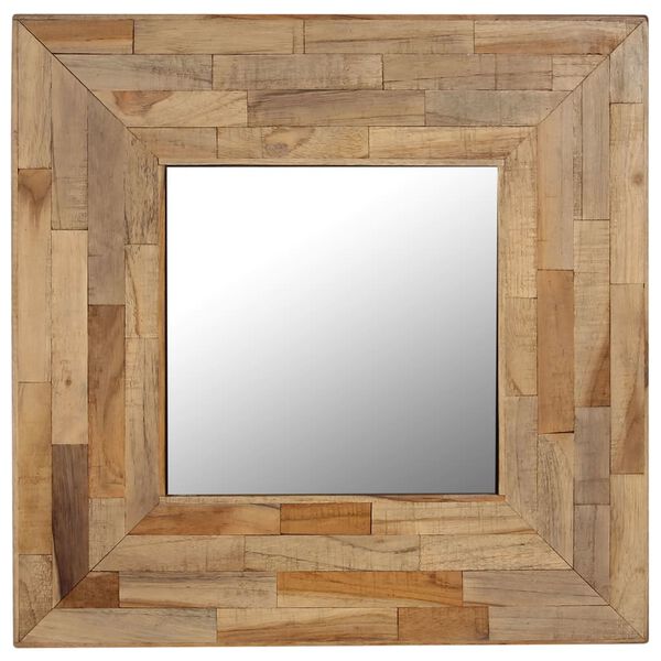 vidaXL Mirror Reclaimed Teak 50x50 cm