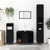 vidaXL Bathroom Cabinet Black 30x30x100 cm Engineered Wood
