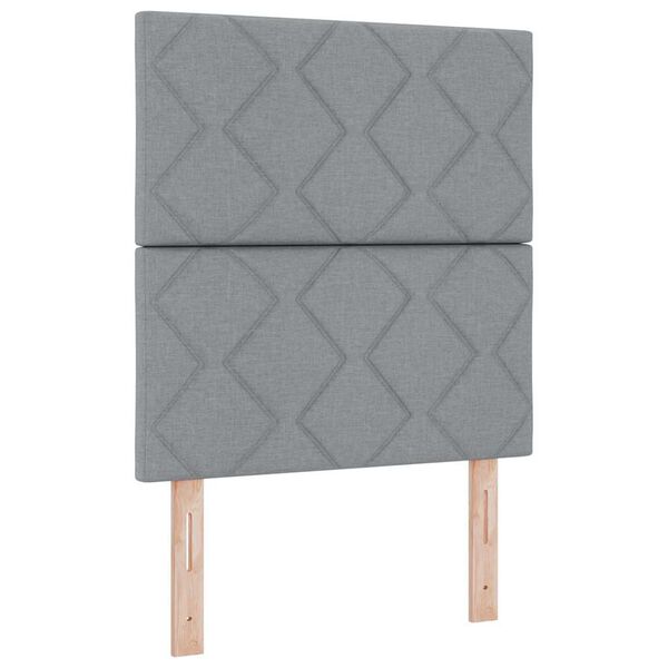 vidaXL Headboard with Headboard Light Grey 80 cm Faux Leather