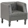vidaXL Tub Chair Grey Real Goat Leather