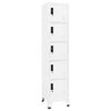 vidaXL Locker Cabinet | White | Steel | Tall | Modern | Locker Cabinet