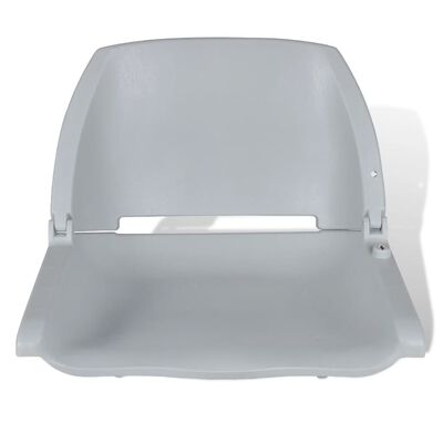 vidaXL Boat Seats 2 pcs Foldable Backrest No Pillow Grey 41x51x48 cm