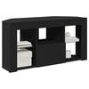 vidaXL Corner LED TV Cabinet Black 100 x 40 x 50 cm Engineered Wood