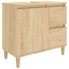 vidaXL Bathroom Cabinet Sonoma Oak 65x33x60 cm Engineered Wood