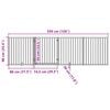 vidaXL Dog Gate with Door Foldable 4 Panels White 320 cm Poplar Wood