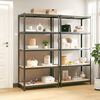 vidaXL 5-Layer Shelves 2 pcs Anthracite Steel&Engineered Wood