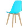 vidaXL Dining Chairs 2 pcs Blue Plastic