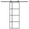 vidaXL Sliding Door with Hardware Set 76x205 cm ESG Glass&Aluminium