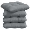 vidaXL Seat Cushions 4 pcs Light Grey 45 x 45 x 12 cm Fabric