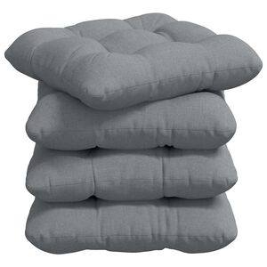 vidaXL Seat Cushions 4 pcs Light Grey 45 x 45 x 12 cm Fabric