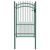 vidaXL Fence Gate Emmen with Spikes Steel 104x134.5 cm Green