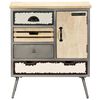 vidaXL Sideboard Solid Mango Wood and Steel 65x33x76 cm