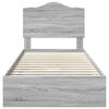 vidaXL Storage Bed Grey Sonoma 100 x 200 cm Engineered Wood