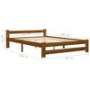 vidaXL Bed Frame without Mattress Honey Brown Solid Wood 180x200 cm Super King (322010+321987)