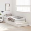 vidaXL Storage Bed Frame with Drawer White 90 cm Engineered Wood