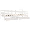 vidaXL Daybed with Drawers without Mattress White 90x200 cm Solid Wood