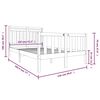 vidaXL Bed Frame without Mattress Small Double Solid Wood