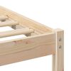 vidaXL Bed Frame with Headboard Brown 120 x 200 cm Solid Pine Wood