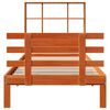 vidaXL Bookcase Bed without Mattress Wax Brown 75x190 cm Small Single Solid Wood Pine