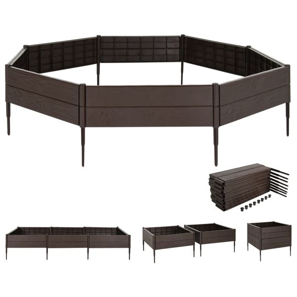 vidaXL Raised Garden Bed 120x120x20 cm Polypropylene