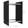vidaXL Firewood Rack Black 40x35x60 cm Glass
