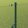 vidaXL Fence Post Grey 50 x 1.6 m (36 mm mesh) Steel and PVC