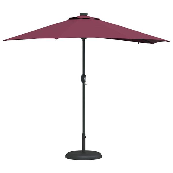 vidaXL Garden Parasol Bordeaux Red 294 x 150 x 223 cm