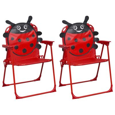 vidaXL Kids' Garden Chairs 2 pcs Red Fabric