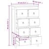 vidaXL Chest of Drawers 55x30x90 cm Solid Wood Teak