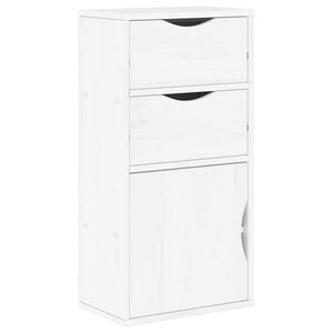 vidaXL Side Cabinet with Drawers ODDA White 40x24x79 cm Solid Wood Pine
