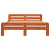 vidaXL Bed Frame without Mattress Wax Brown 150x200 cm King Size Solid Wood Pine