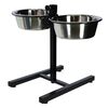 Kerbl Pet Feeders With Stand 2x2.8 L 43 cm Black