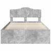 vidaXL Bed Frame Concerte Grey 135 x 190 cm Solid Pine Wood