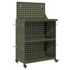 vidaXL Tool Trolley Olive Green 65 x 35 x 111 cm Cold-rolled Steel