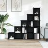 vidaXL Storage Cube Organiser with 15 Cubes Black PP
