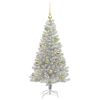 vidaXL Christmas Tree with 150 LEDs with Stand Silver 120 cm PET