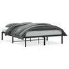 vidaXL Metal Bed Frame without Mattress Black 140x190cm