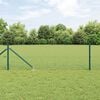 vidaXL Fence with Posts Green 0.6 x 10 m Steel