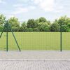 vidaXL Fence with Post Green 1.2 x 10 m Steel and PVC