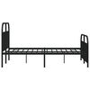 vidaXL Metal Bed Frame without Mattress with Footboard Black 140x190cm