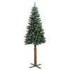 vidaXL Slim Christmas Tree Green 150 cm PVC and Solid Pine wood