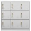 vidaXL Locker Cabinets 5 pcs Light Grey 90x45x92.5 cm Steel