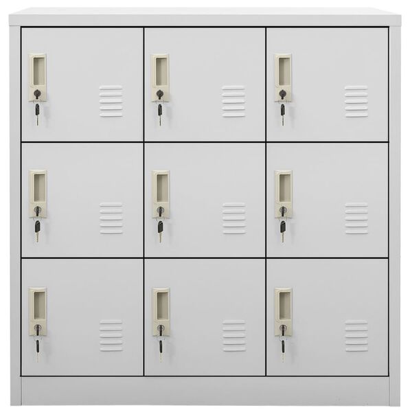 vidaXL Locker Cabinets 5 pcs Light Grey 90x45x92.5 cm Steel