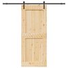 vidaXL Sliding Door with Hardware Set 95x210 cm Solid Wood Pine