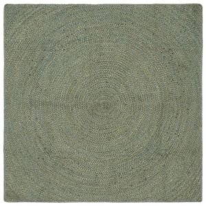 vidaXL Area Rugs Olive Green 160 x 160 cm Jute