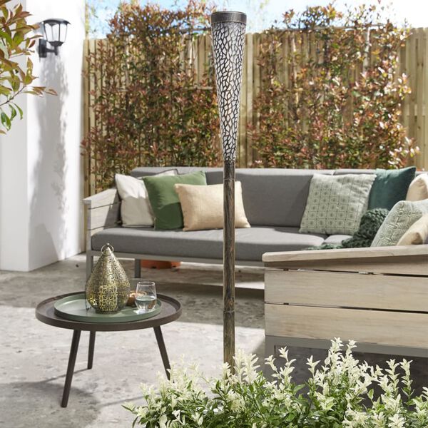 Luxform Solar LED Garden Light Torch Plymouth Grey